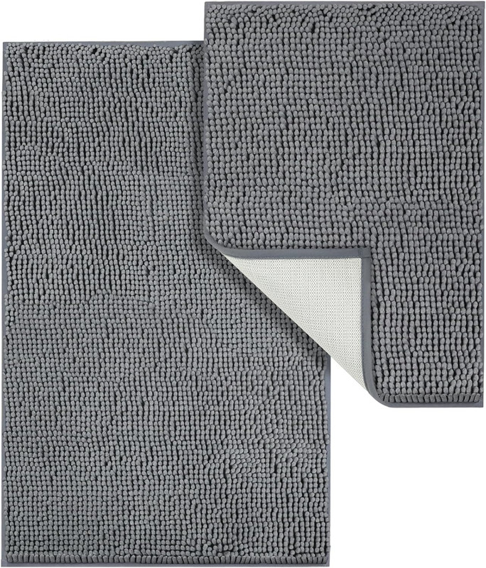 Bathroom Rugs Sets 2 Piece, Absorbent Soft Chenille Bath Mat gallery