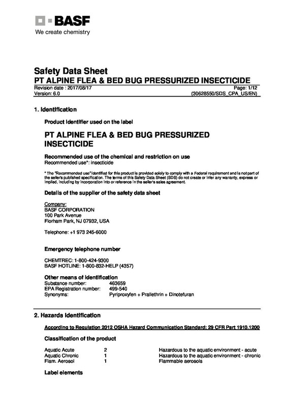 BASF PT Alpine Flea & Bed Bug Insecticide - 14 Oz. gallery