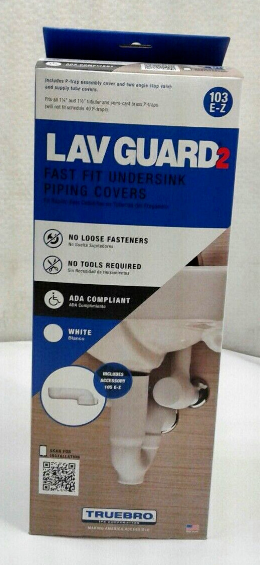 TrueBro 82194 LavGuard2 Fast Fit Undersink Pipe Covers P-Trap EZ 2Valves 1Offset gallery