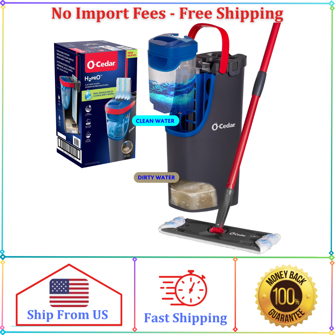 O-Cedar H2prO Flat Mop System | Quick Cleaning Tool | Clean with Water | Machine gallery