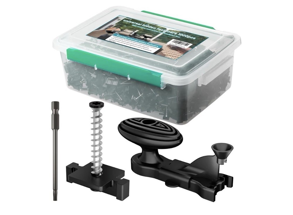 ZONEGRACE 1000 PCS Hidden Deck Fasteners for Grooved Composite Decking Boards