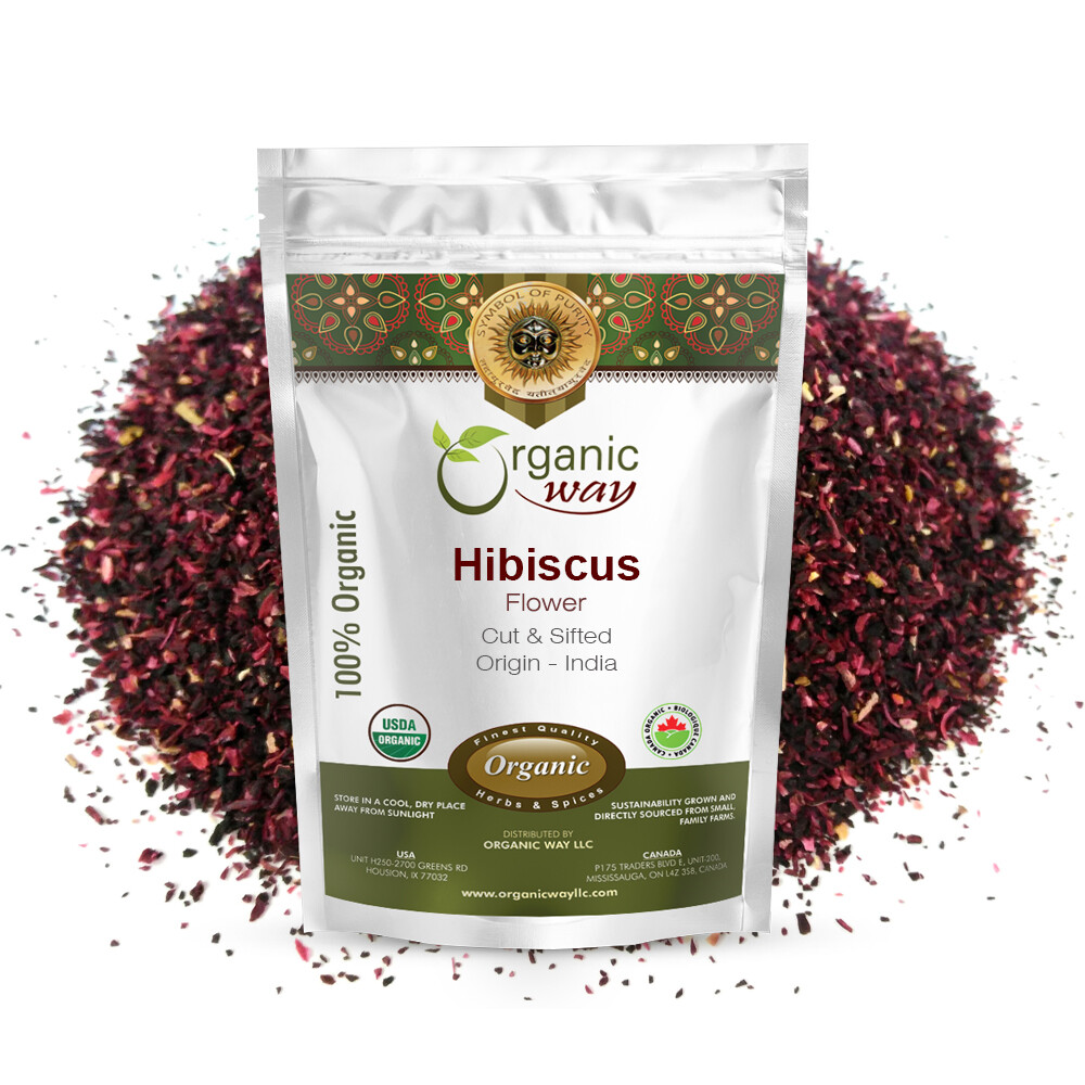 Organic Way Hibiscus Flower Cut & Sifted - Organic, Kosher & USDA Certified gallery