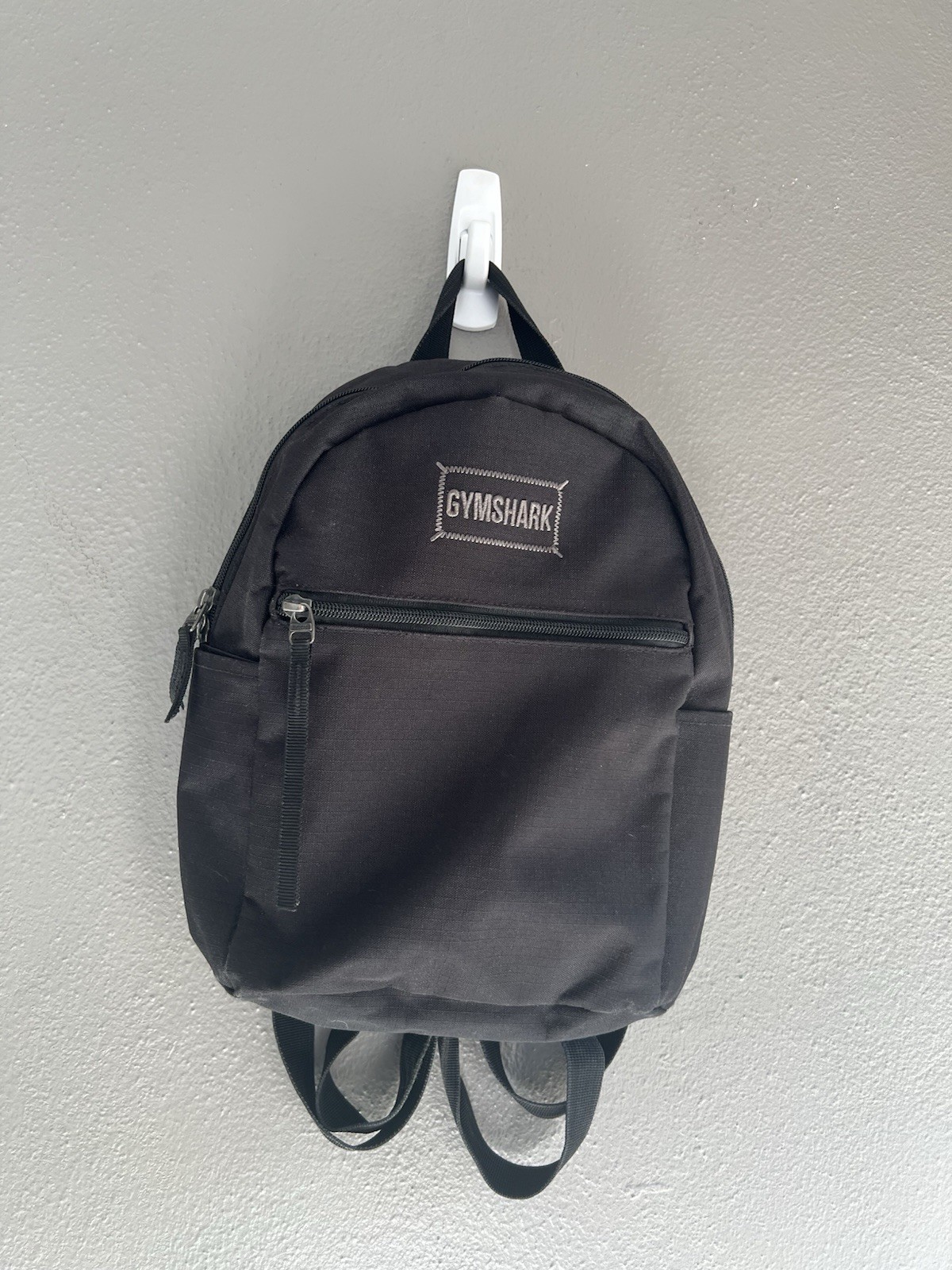 Gymshark Everyday Mini Backpack Black  Side Pockets Bag Pack