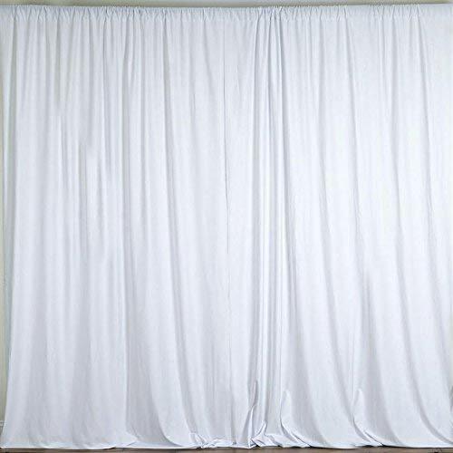 Polyester Backdrop Drapes Curtains Panels w/ Rod Pockets-Wedding Ceremony Party gallery