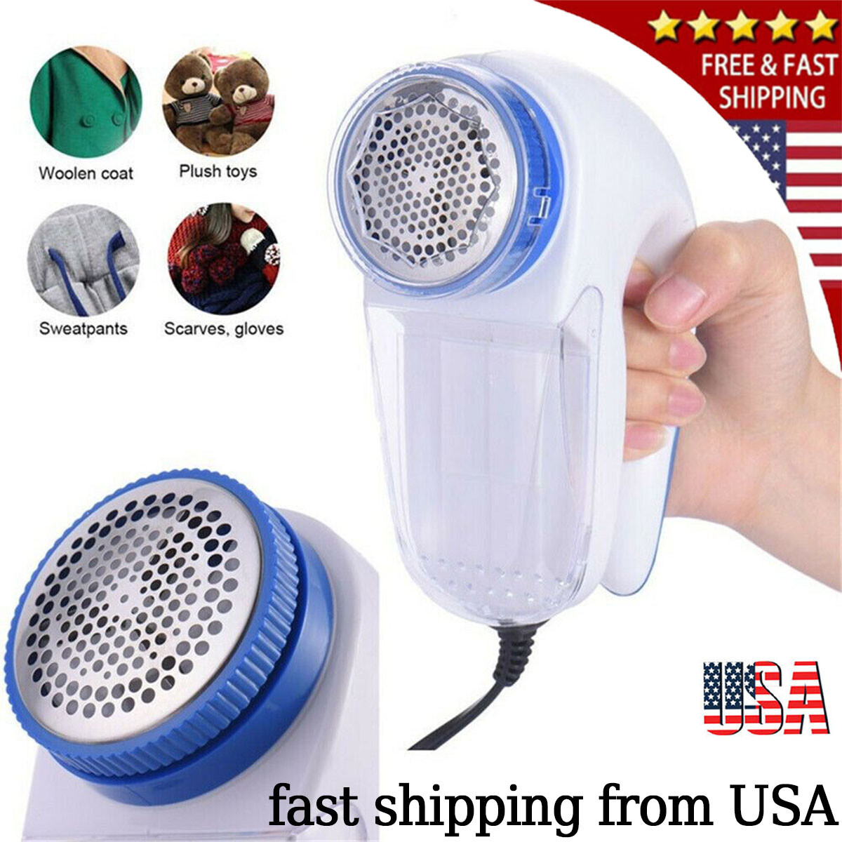 Lint Pill Fluff Fuzz Remover Shaver Electric Clothes Fabrics Sweater Household gallery