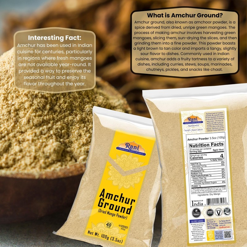 Rani Amchur (Mango) Ground Powder Spice 3.5oz (100g) gallery