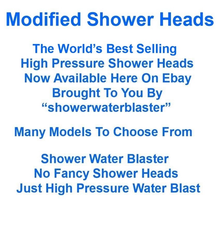 Polished Brass (GOLD) Modified High Pressure Shower Head Hand Held 6 Setting gallery