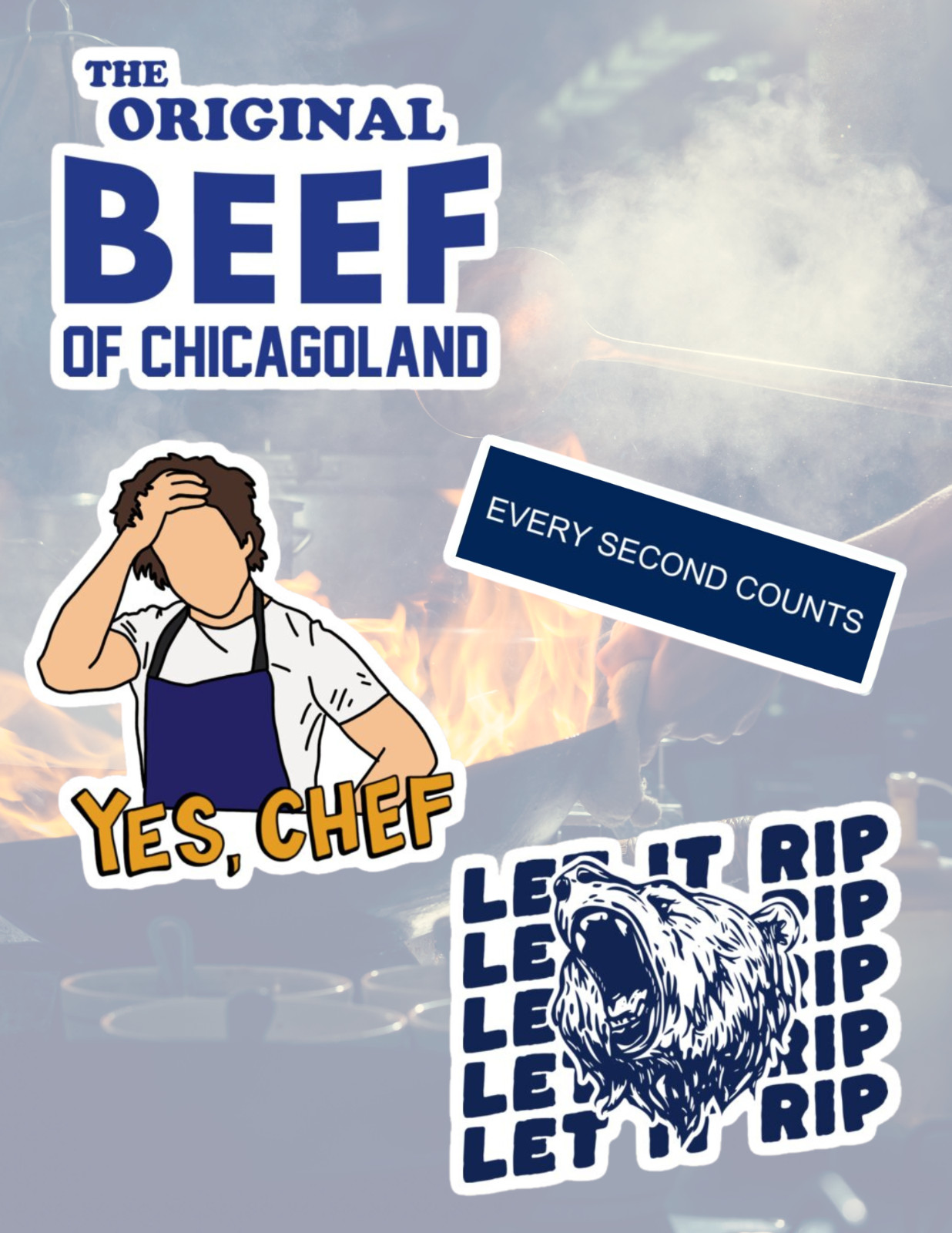The Bear Yes Chef 4pc Sticker Pack gallery