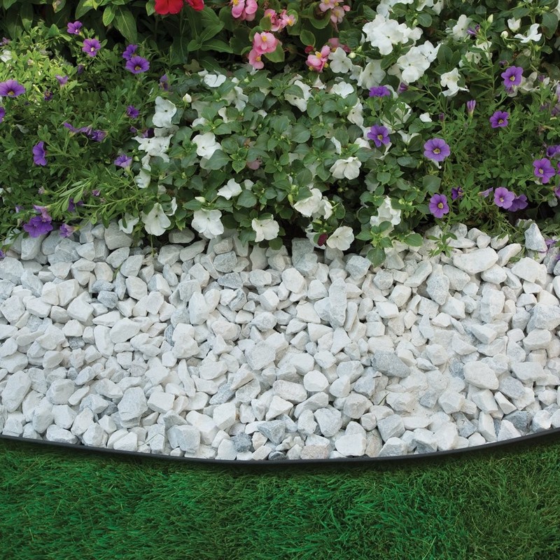 100' No-Dig Landscape Edging Kit Flexible Garden Border W/ Stakes Black gallery