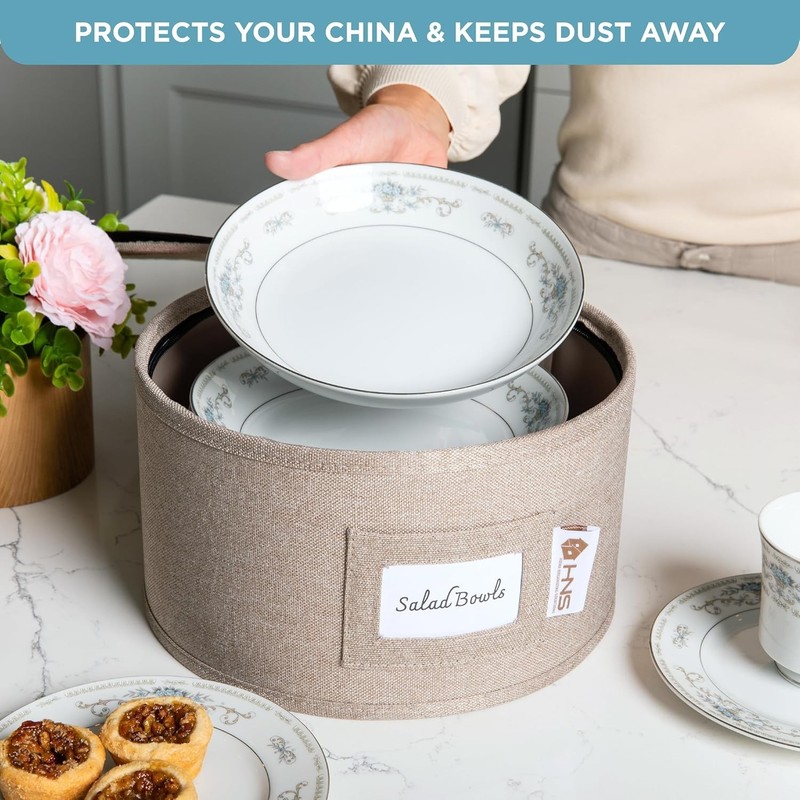Hard Shell China Storage Containers 8-Piece Set Moving Boxes for Dinnerware, ... gallery