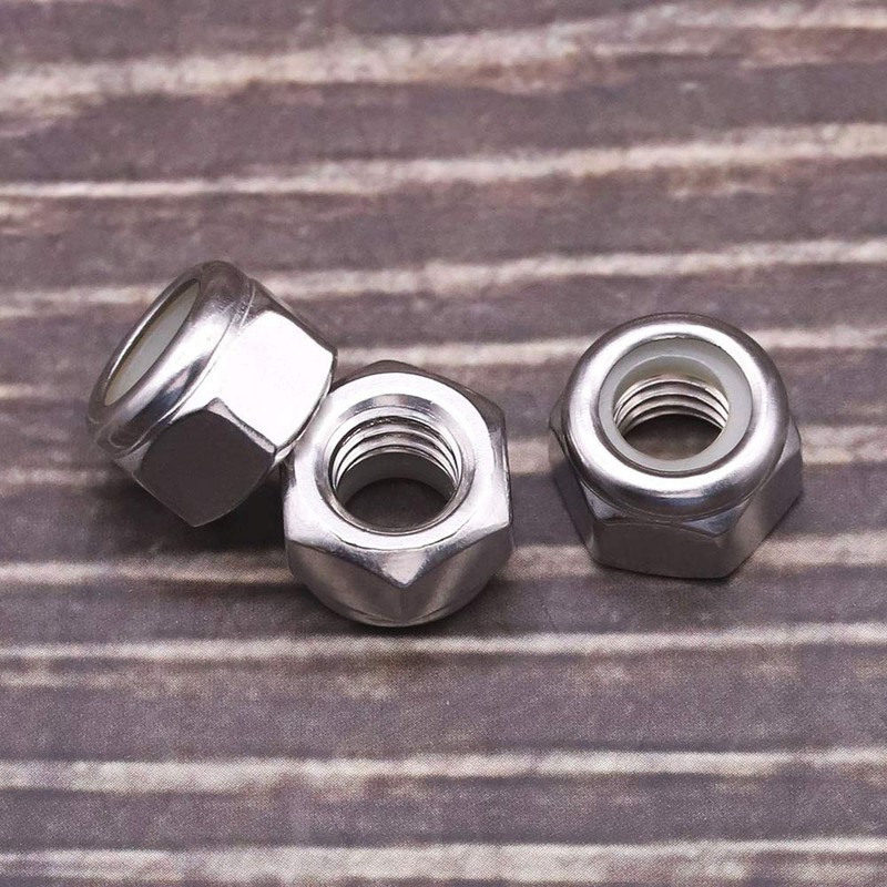 1/4"-20 Nylon Insert Hex Lock Nuts, Allen Hex Drive, 304 Stainless Steel 18-8... gallery