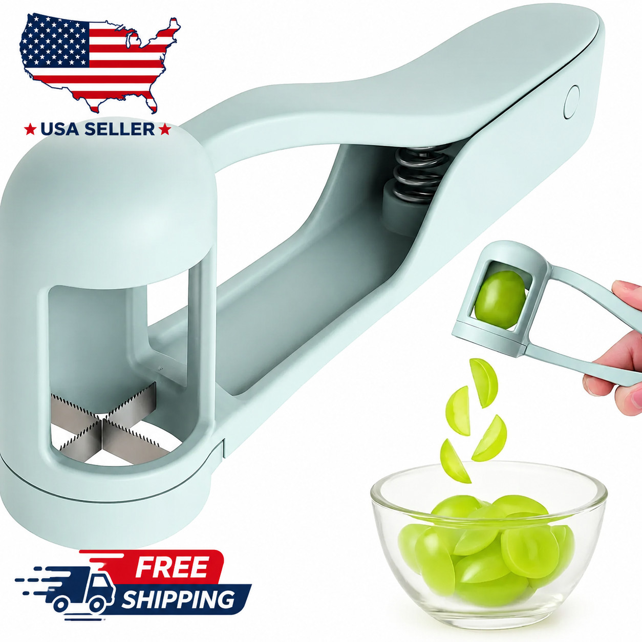 Tomato-Slicer Cutter Grape Tools Cherry Fruit Salad Splitter Artifact for Toddle gallery