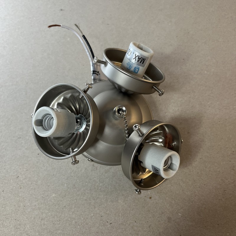 Concord 3 light turtle ceiling fan light kit Satin Nickel Silver New gallery