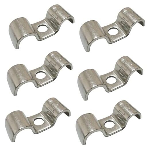 6pcs 10mm(2/5 inch) Double Line Clamp Heavy Duty 1 Hole 10mm(2/5 inch)6pcs gallery
