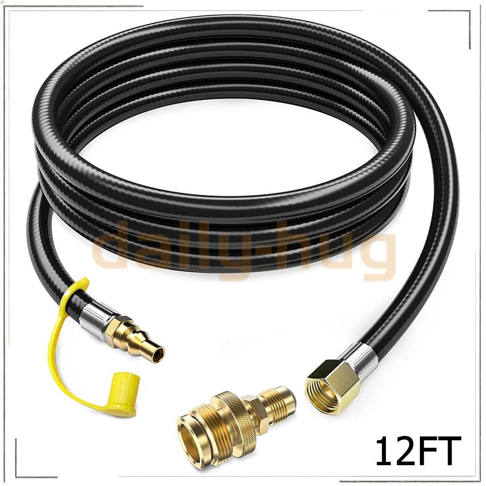 12 FT Propane Quick Connect Hose for RV to Gas Grill, 1/4'' Male 3/8'' Female gallery