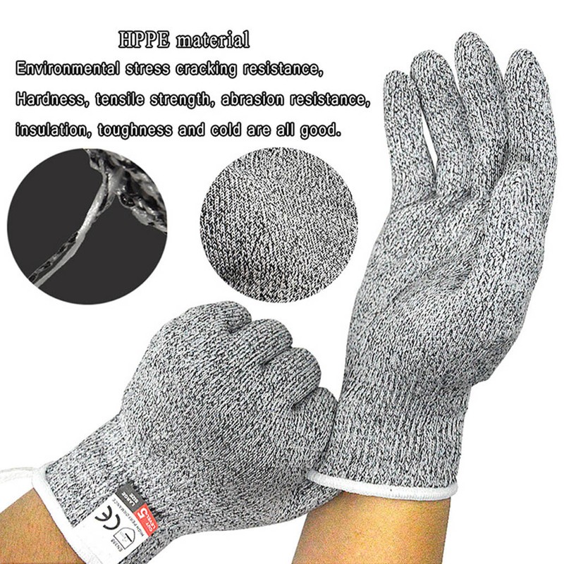 1 Pair Safety Cut Proof Stab Resistant Butcher Gloves Kitchen Level 5 Protection gallery