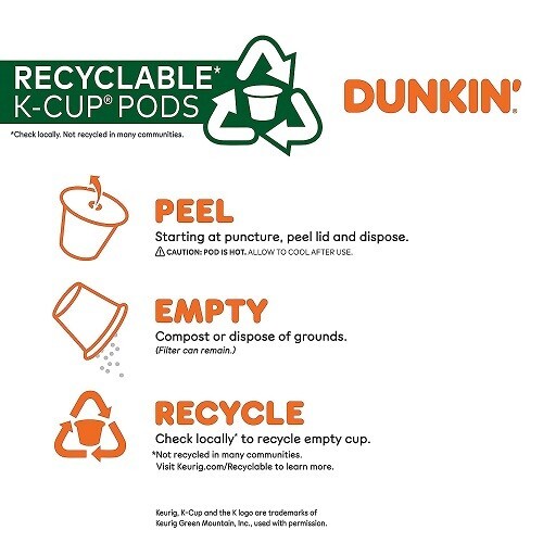 Dunkin' Decaf Coffee, Medium Roast Coffee K-Cup Pods, 88 Count gallery