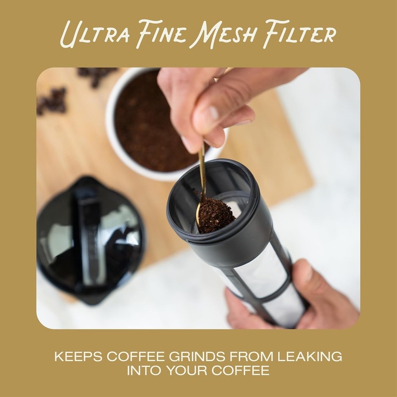 Cold Brew Coffee Maker Pitcher Airtight Leakproof BPA Free Fridge Brewer gallery
