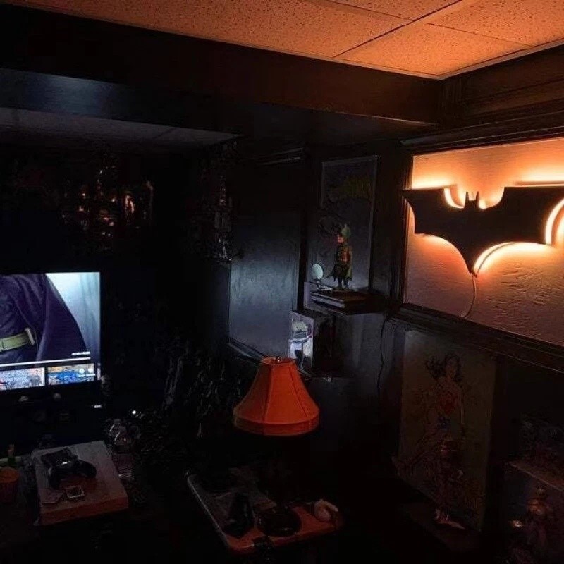 The Batman Logo LED Night Light Wireless Remote Control Lamp Bedroom Atmosphere gallery