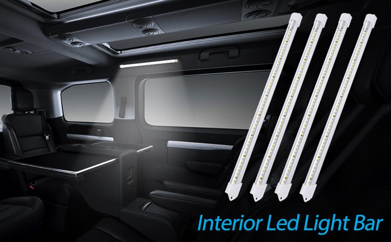 4PCS 12V RV Interior LED Light Bar 48 LEDs Light Strip 12" for Car Truck Camper gallery