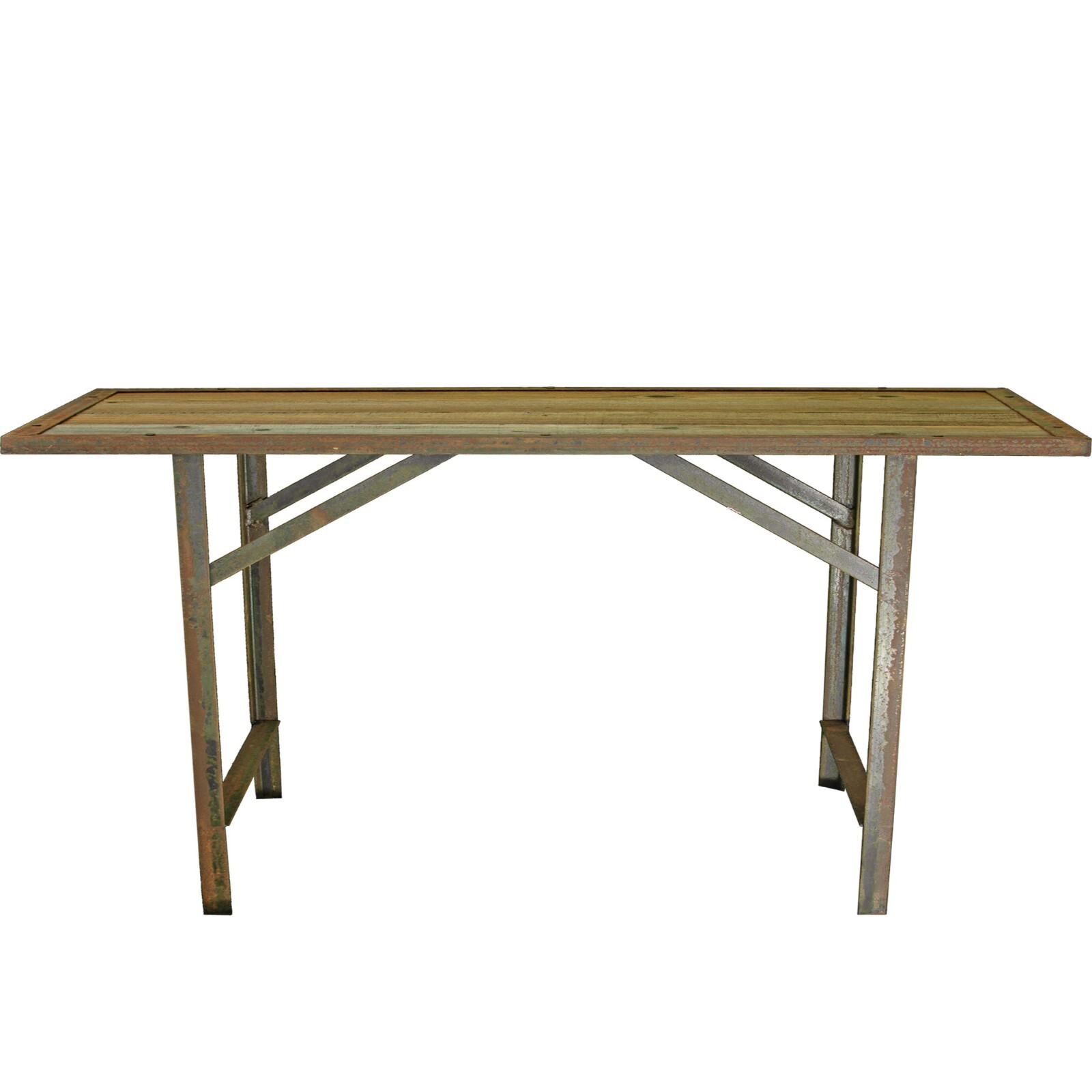 Rustic Outdoor Patio Work Table and Bench, 47in Long X 20in Width X 23in Height gallery