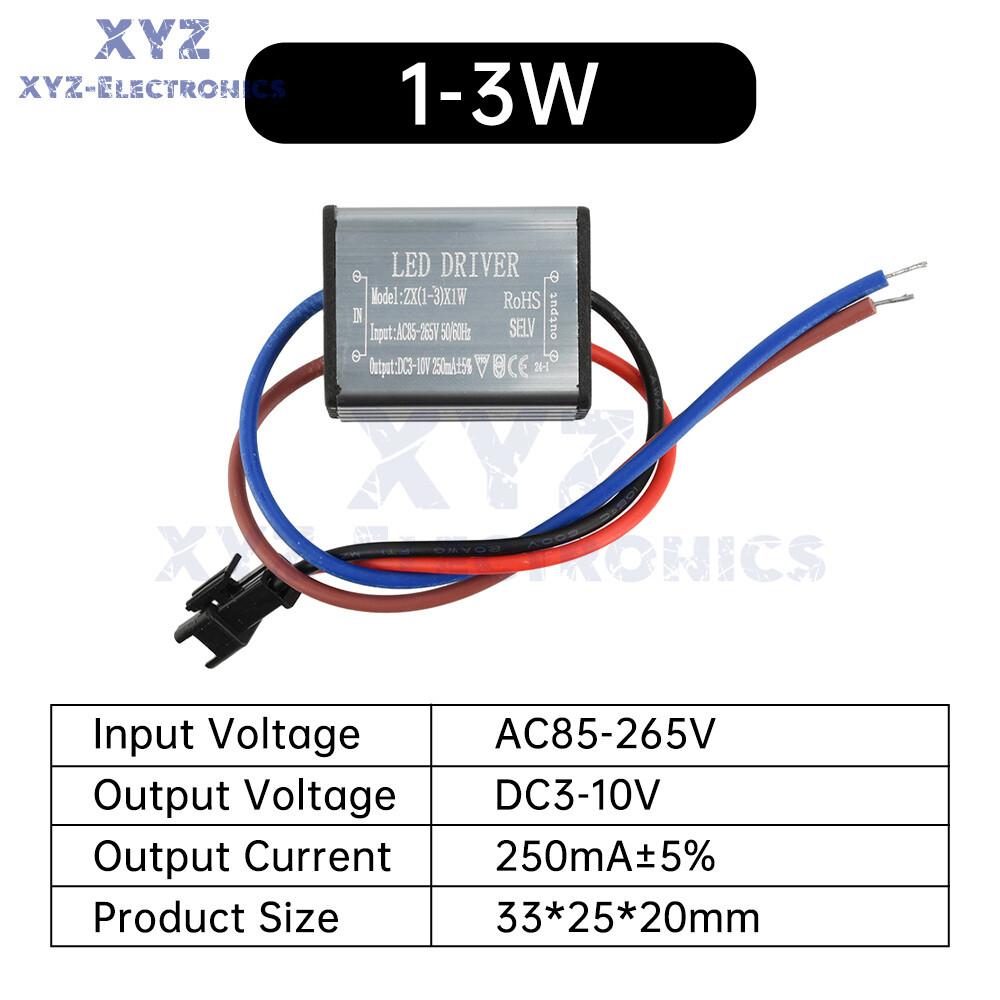 LED Driver 1-24W Adapter Transformer AC85V-265V 250mA Waterproof Power Supply gallery