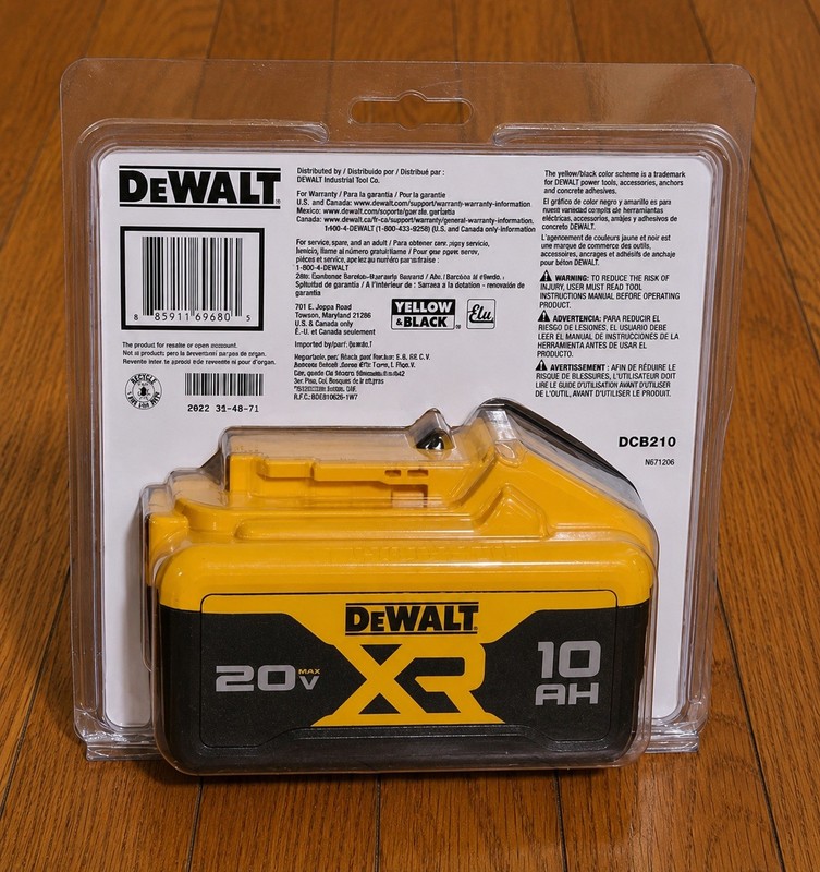 2 PACK ORIGINAL DeWALT DCB210-2 20V MAX XR 10.0 AH Lithium-Ion Battery New ! gallery
