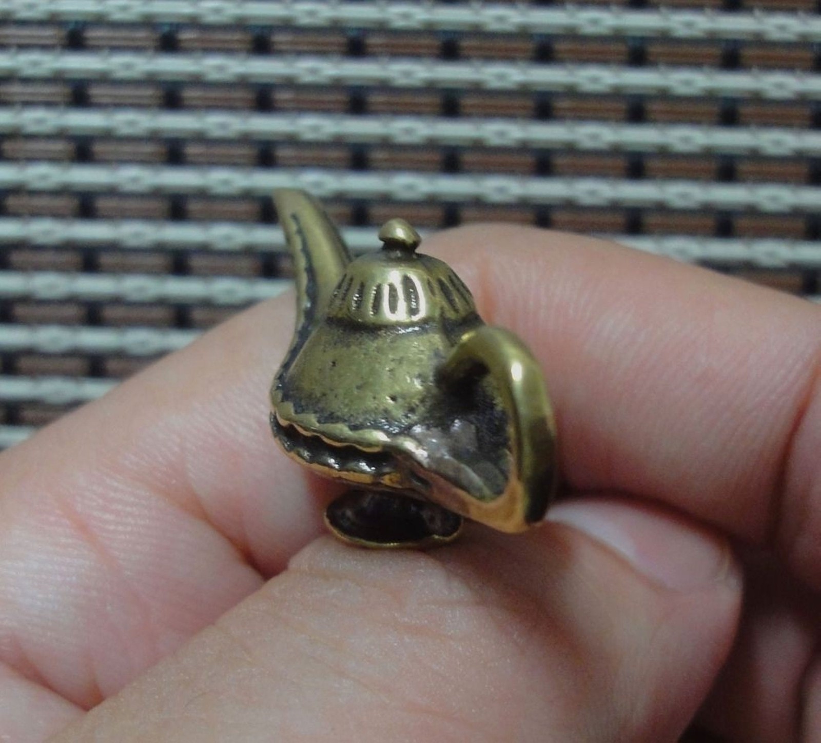 Vintage Style Solid Brass Aladdin's Lamp Wishing Teapot Statue Pendant gallery