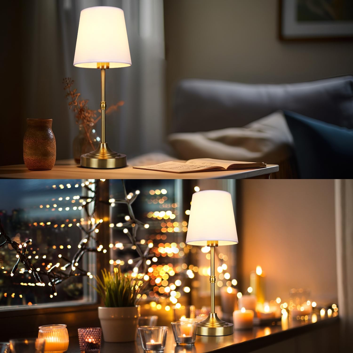 Rechargeable Battery Powered Table Lamp, Wireless Lamps, Cordless Touch Lamps. gallery