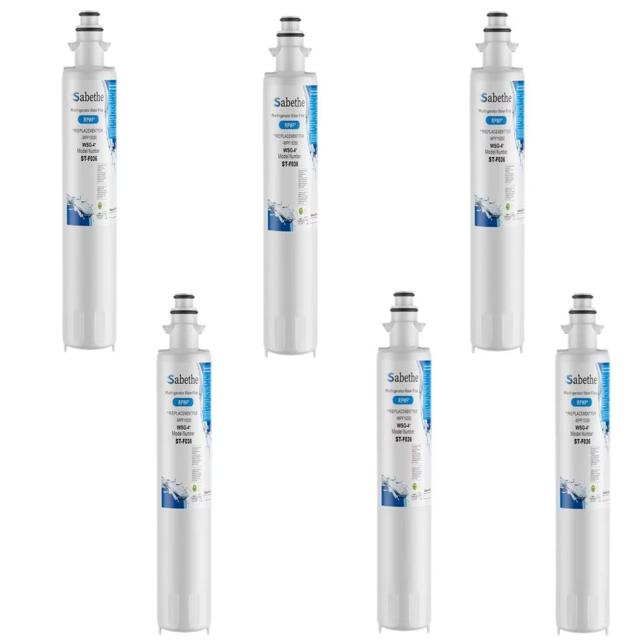 6 Pack Water Filter Replacement for Refrigerator WSG-4 DWF-36, R-3600, MPF15350 gallery
