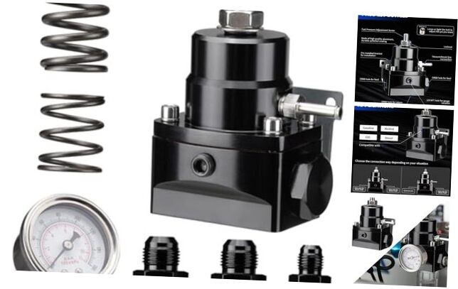 Fuel Pressure Regulator Kit 3-70PSI with AN8 Feed Port and AN6 Return Port gallery