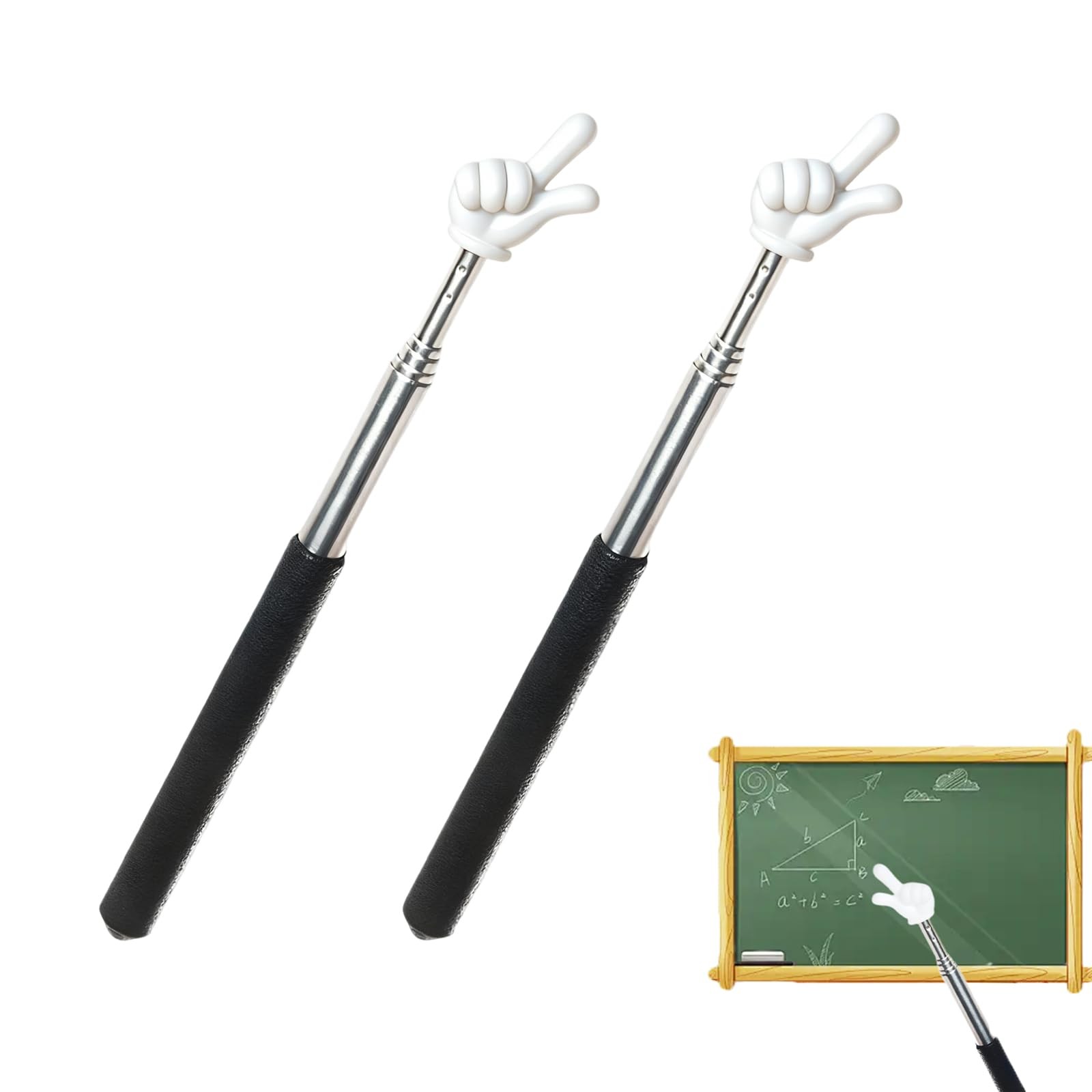 2 Pack Telescopic Teachers Pointer Extendable Hand Pointer Finger Pointer Stick gallery