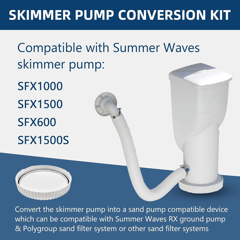 Conversion Kit Replacement for Summer Waves Skimmer Pumps SFX1000 SFX1500... gallery