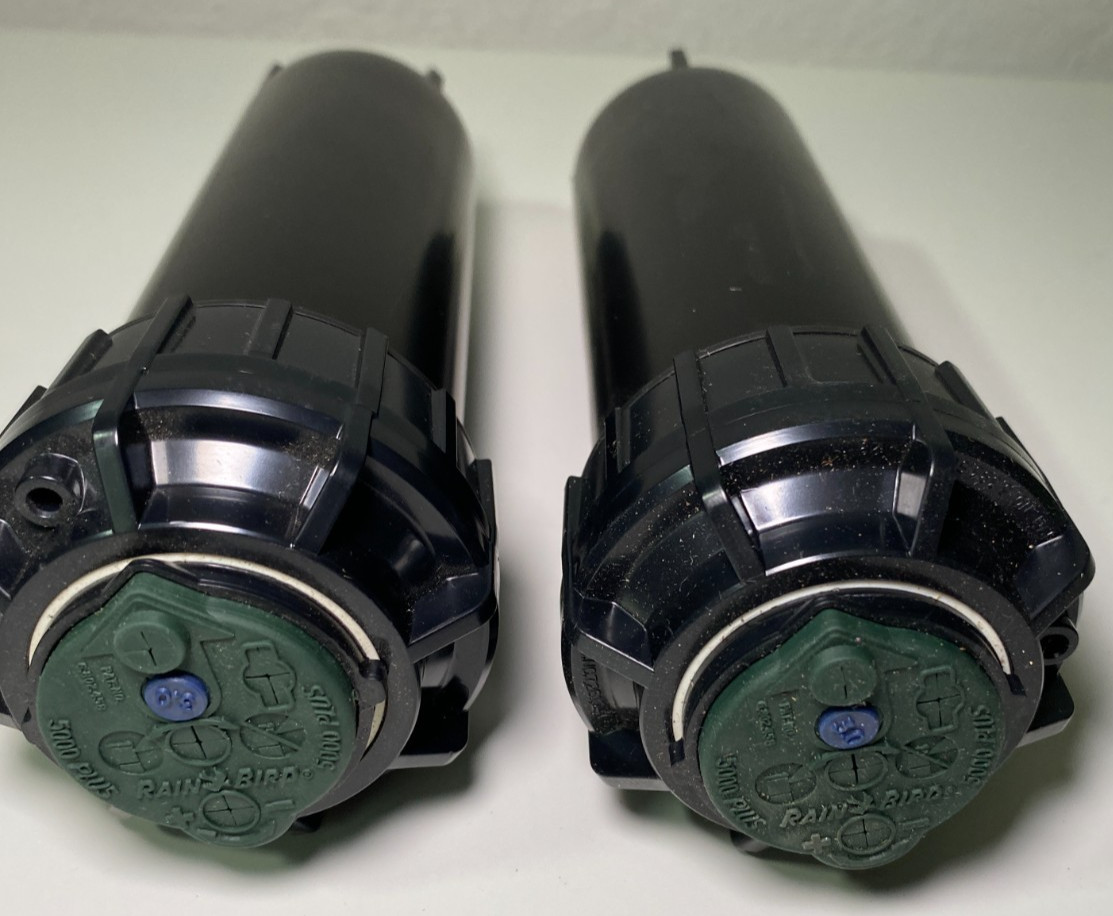 (2) Rain Bird 5000 Plus Pop up Circle Rotor Irrigation Sprinkler w Flow Shut Off gallery