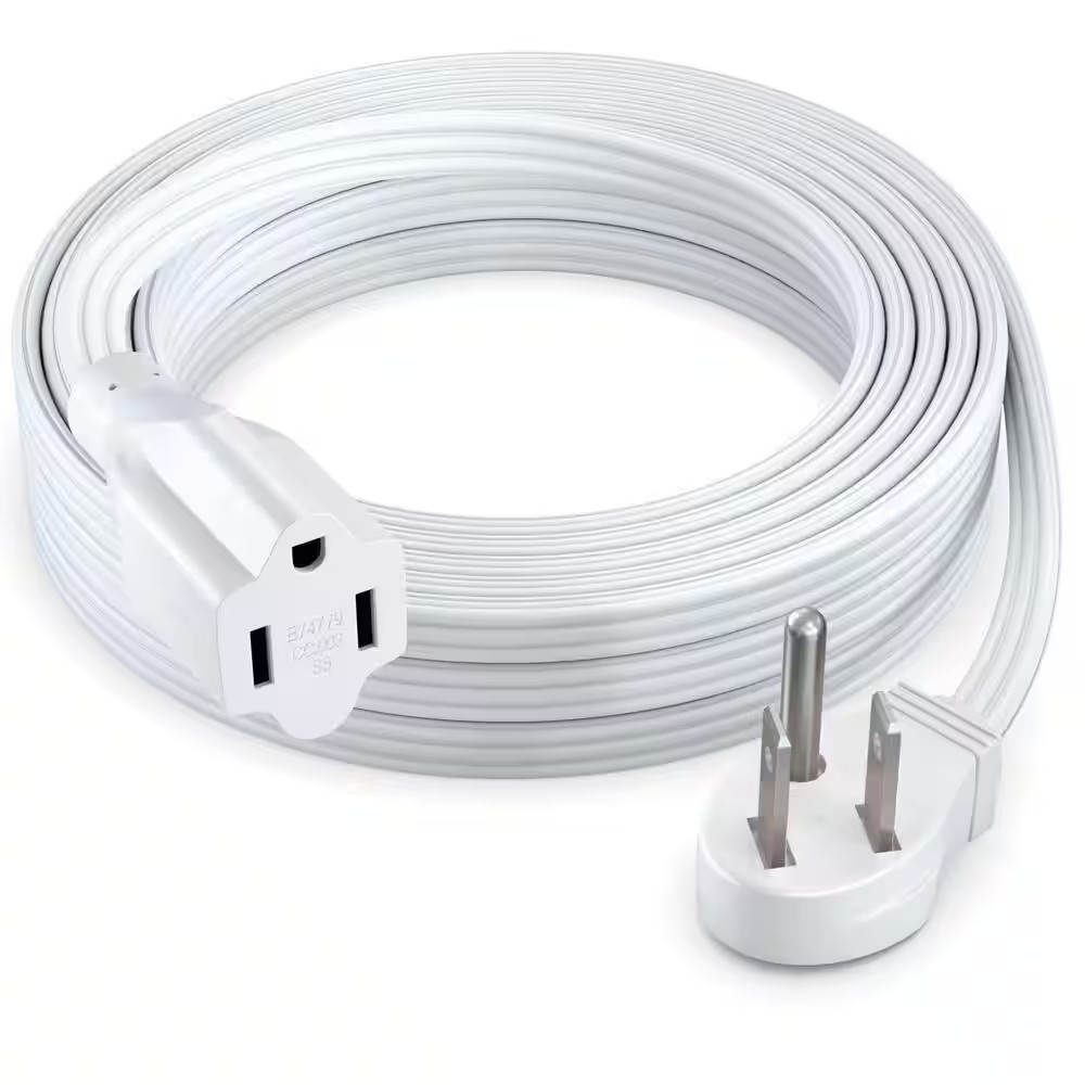 20 Ft. 16/3 Light Duty Indoor Extension Cord Angled Flat Plug Flat Wire, 13Amps, gallery