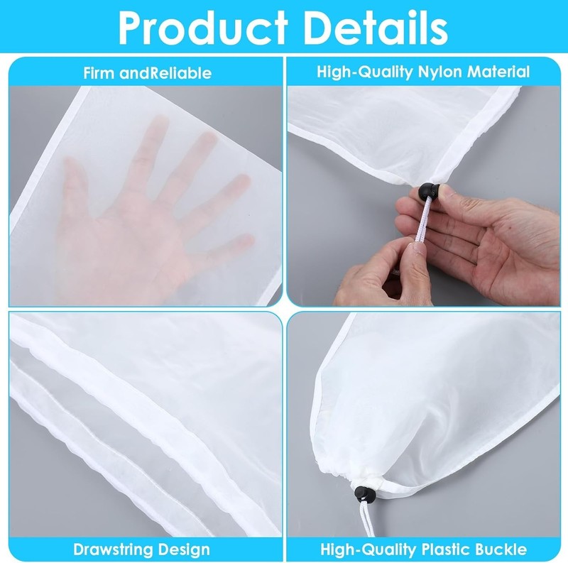 4 PCS Pool Vacuum Replacement Mesh Bag, Fine Mesh Filter Bags Pool Cleaner Bag S gallery