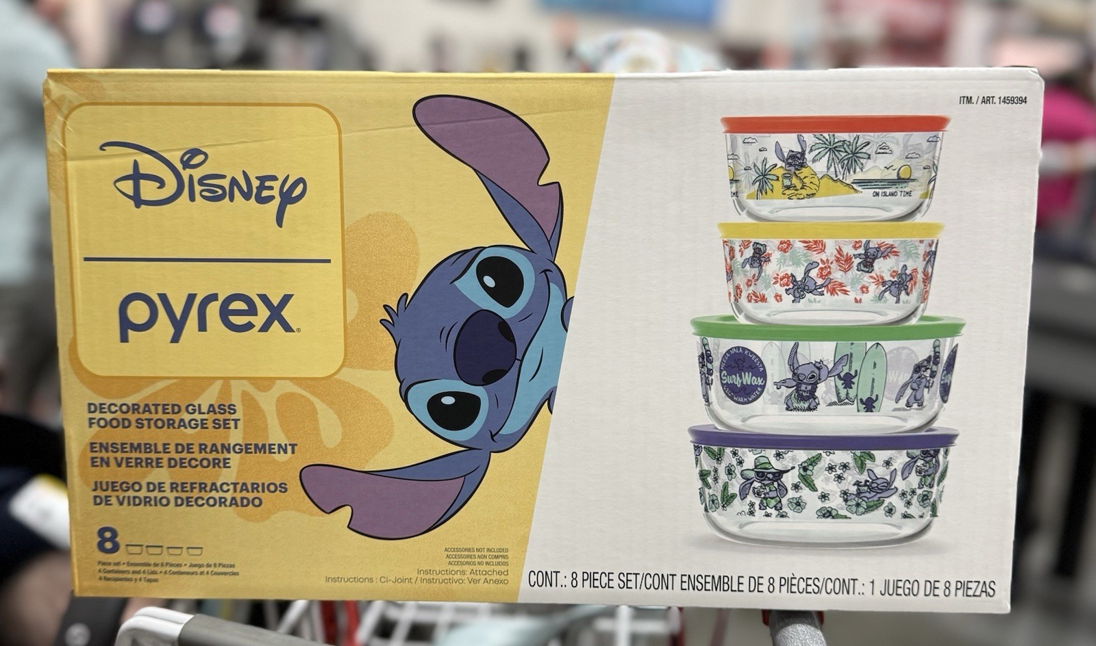 Pyrex ~ Lilo & Stitch ~ Decorative Glass Food Storage Set ~ 8 Pcs ~ 2025 NIB gallery
