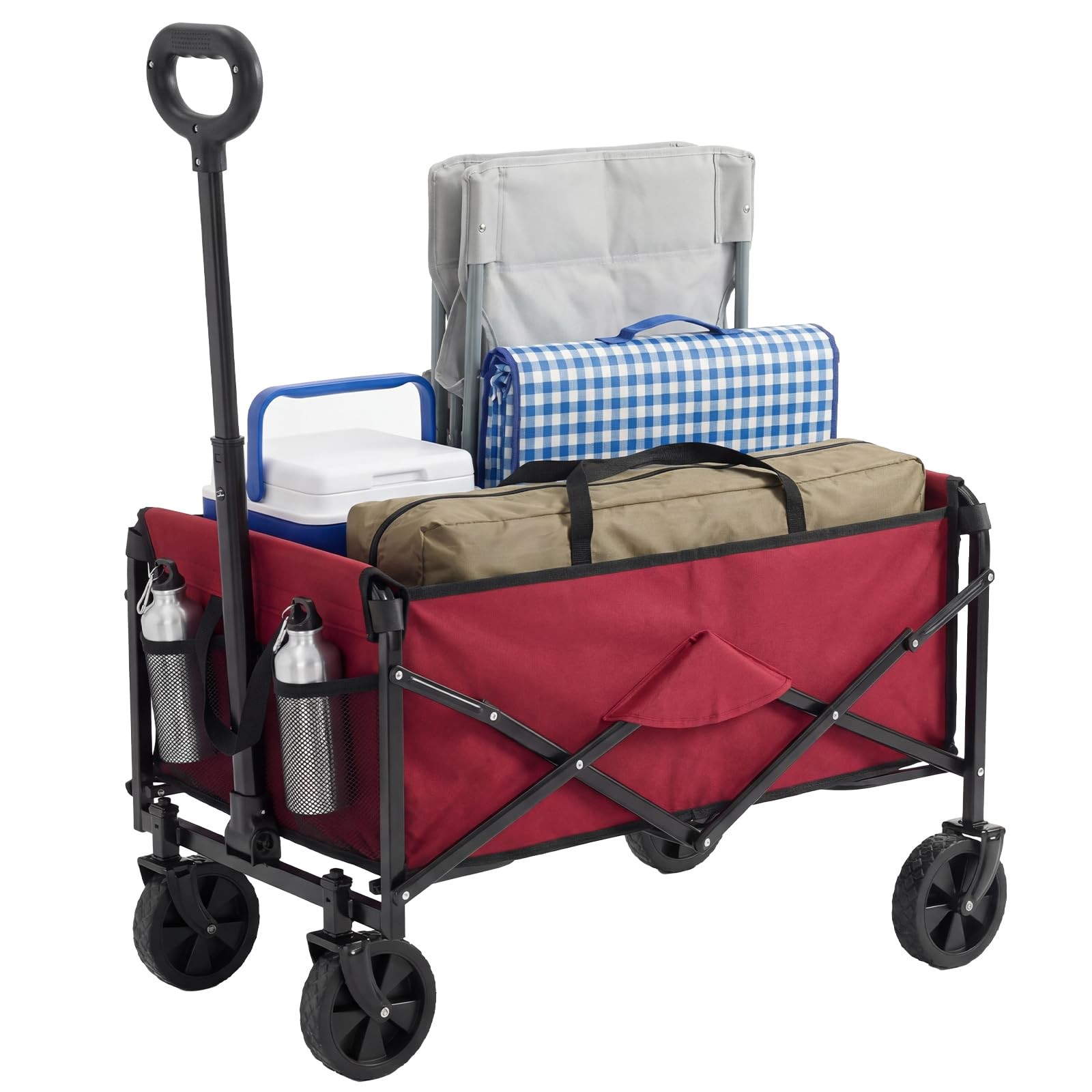 Best OLIXIS Collapsible Wagon 67L Compact Lightweight Utility Folding Cart with gallery