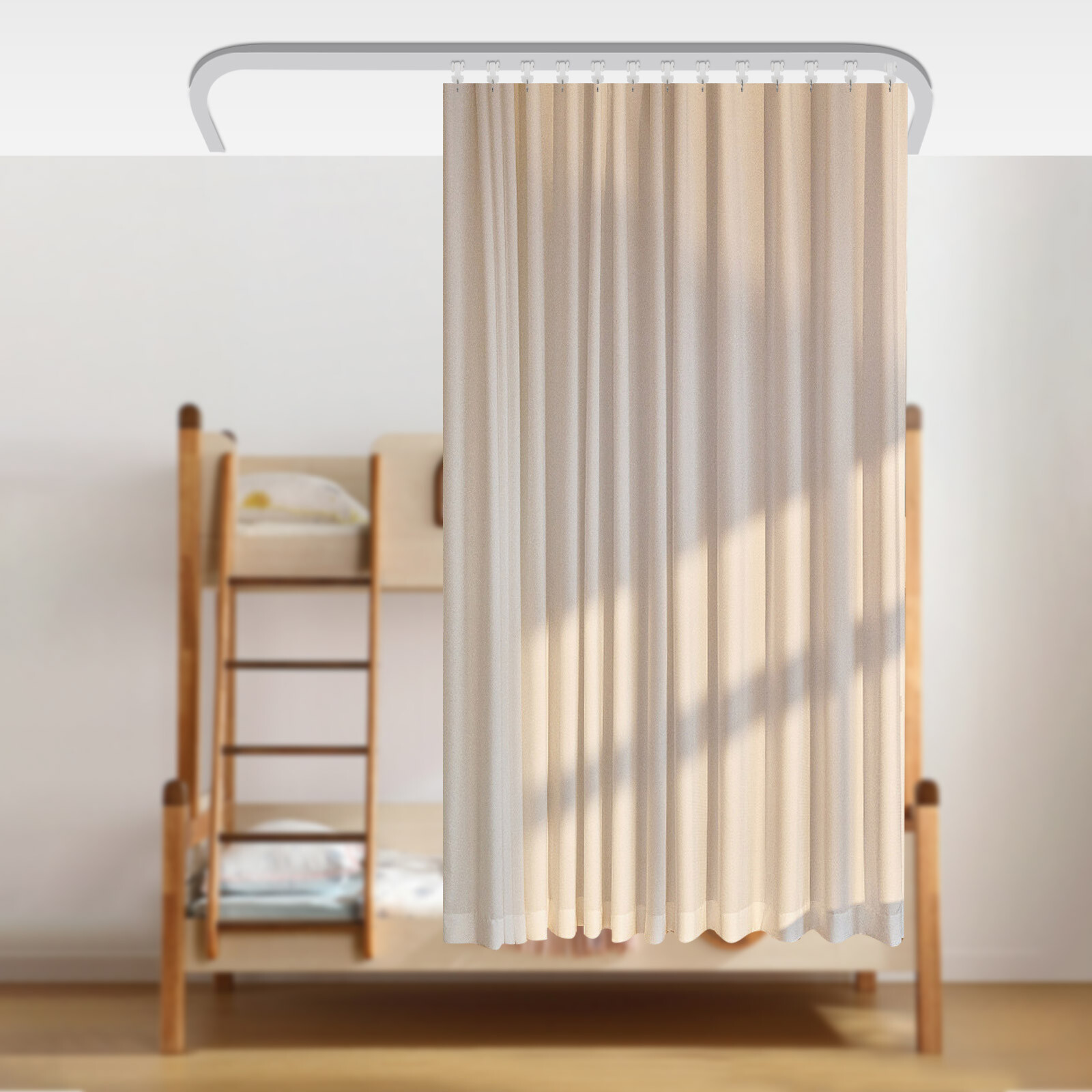 6-9Ft Ceiling Curtain Track Set Bendable for Home Hospital Window with Hooks gallery