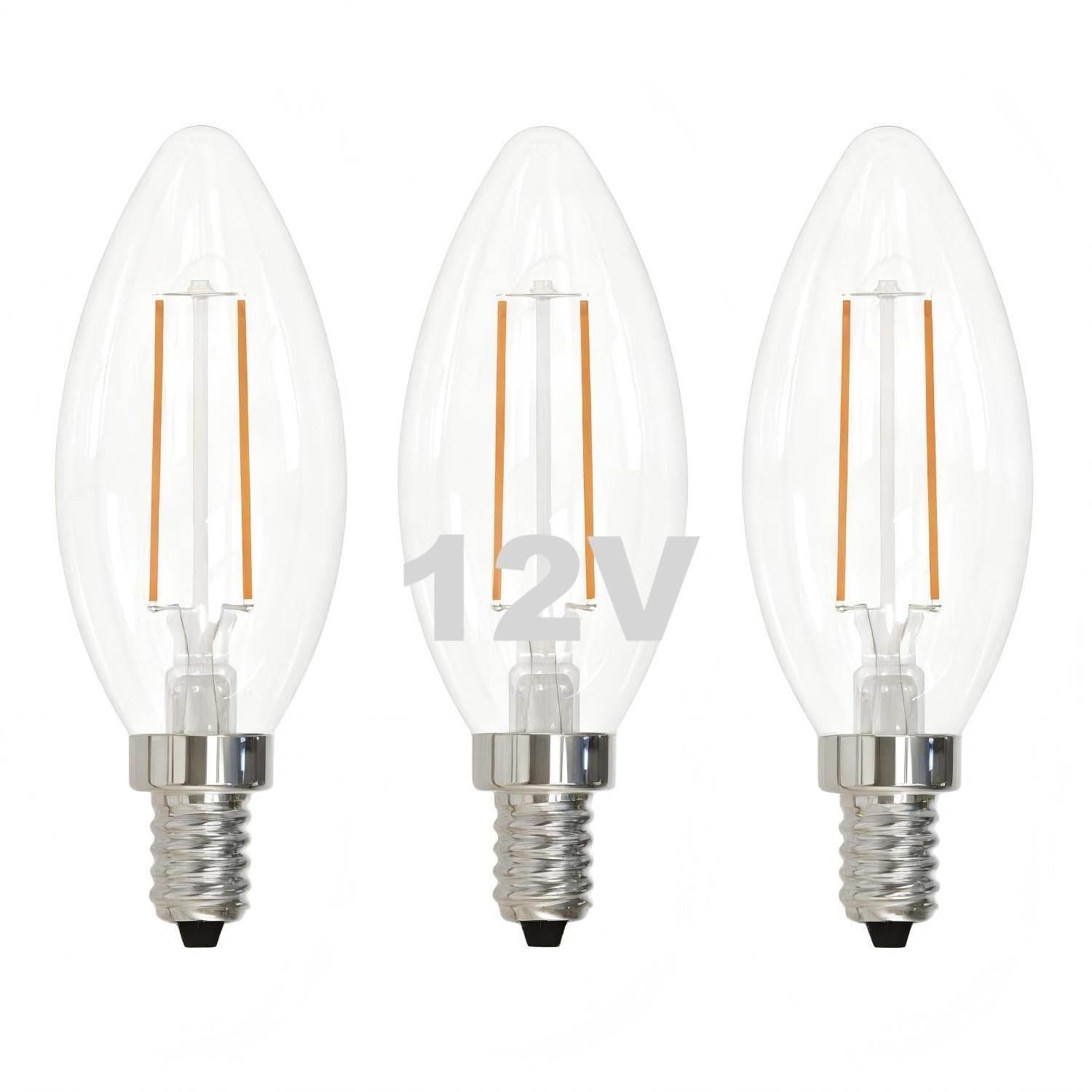 12V LED Candelabra Bulbs - Warm White 2W E12 Small Base, 25W Equivalent, DC - RV gallery