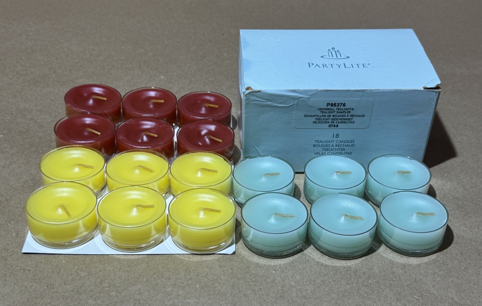 Partylite P95376 18 Universal Scented Tealight Sampler Candles 3 Different gallery
