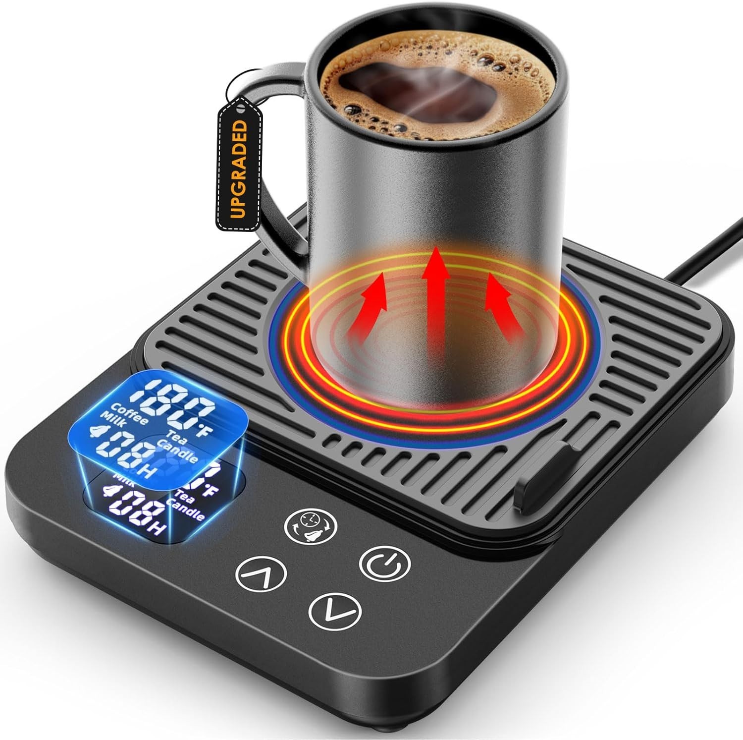 Mug Warmer for Desk, Fast Heating Coffee Cup Warmer with 1-12H Auto Shut Off gallery