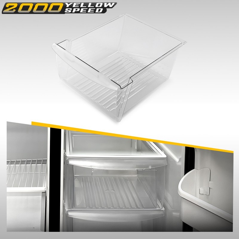 Upper Clear Crisper Pan Drawer Compatible With Frigidaire Refrigerator 240351061 gallery