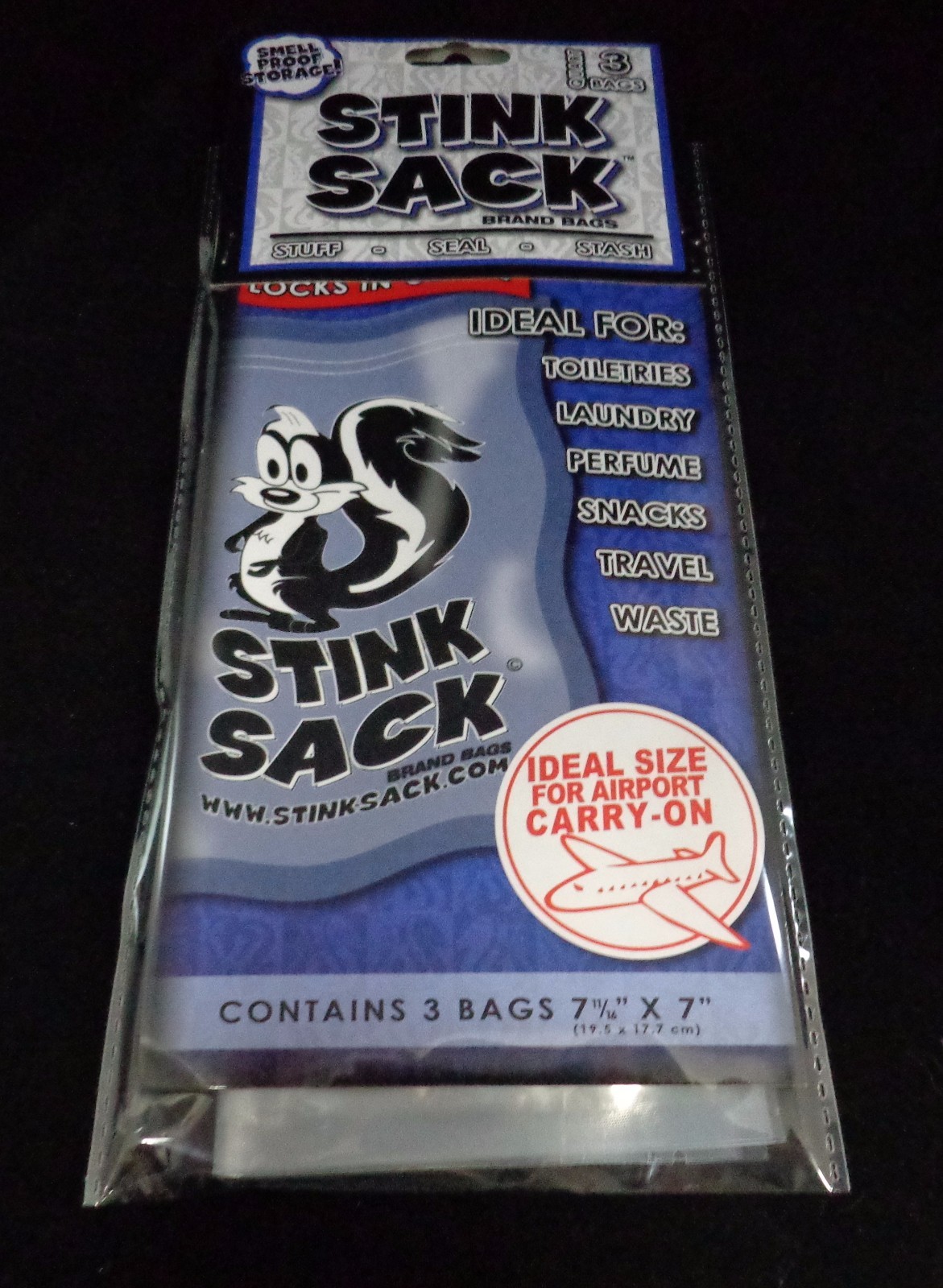 Stink Sack Smell Proof Bags Clear Zip Seal (7 11/16" X 7") **Free Shipping** gallery