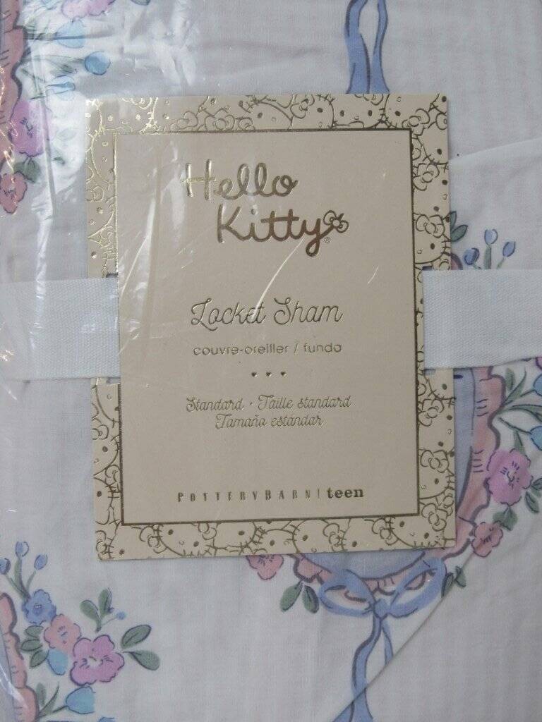 Pottery Barn Teen Hello Kitty Locket Standard Sham 20' x 26" Multicolor NWT gallery