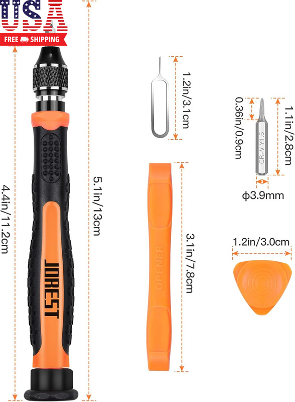 24Pcs Small Precision Screwdriver Set with Torx T5 T6 T8 T9, Y00, Star P5, Mini gallery
