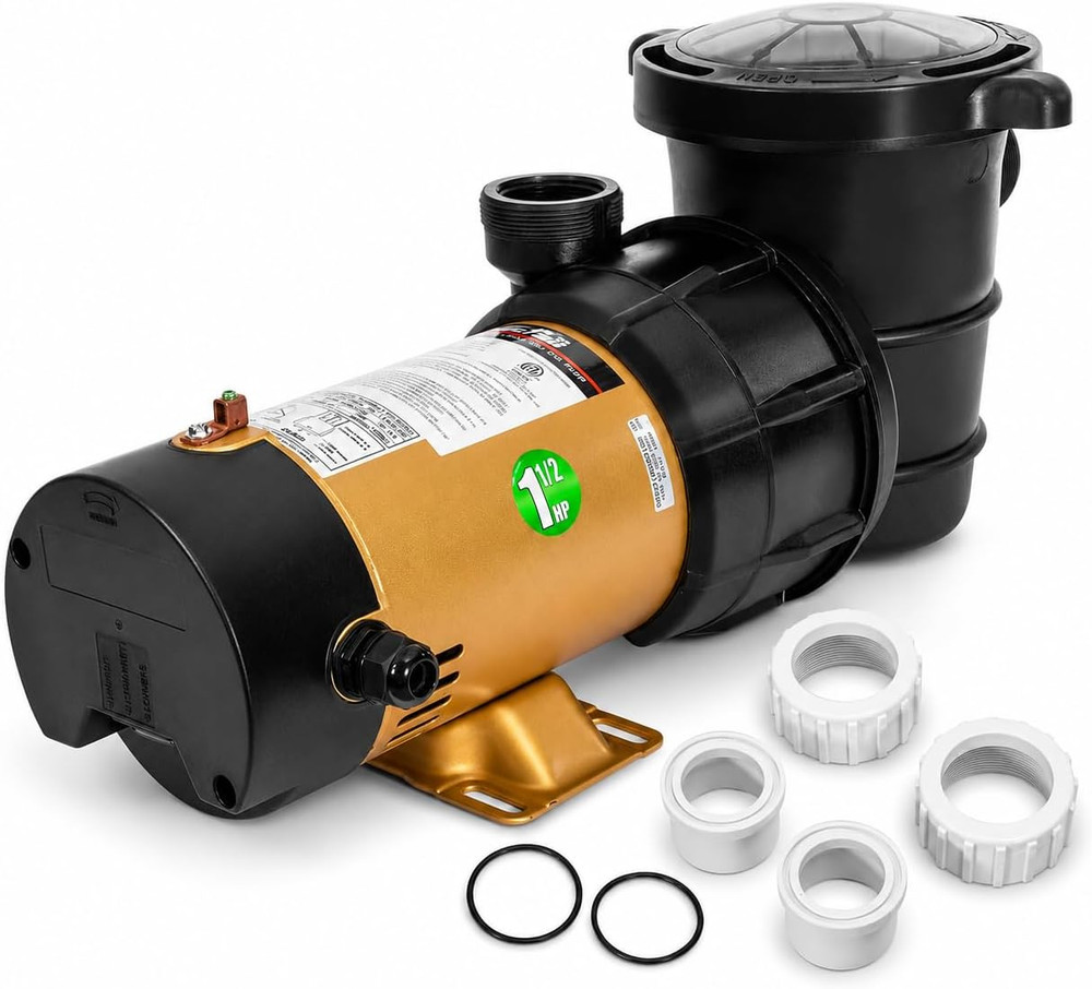 Xtremepowerus 2-Speed Variable Pool Pump 1.5 HP Swimming Pool Pump High-Flow Abo