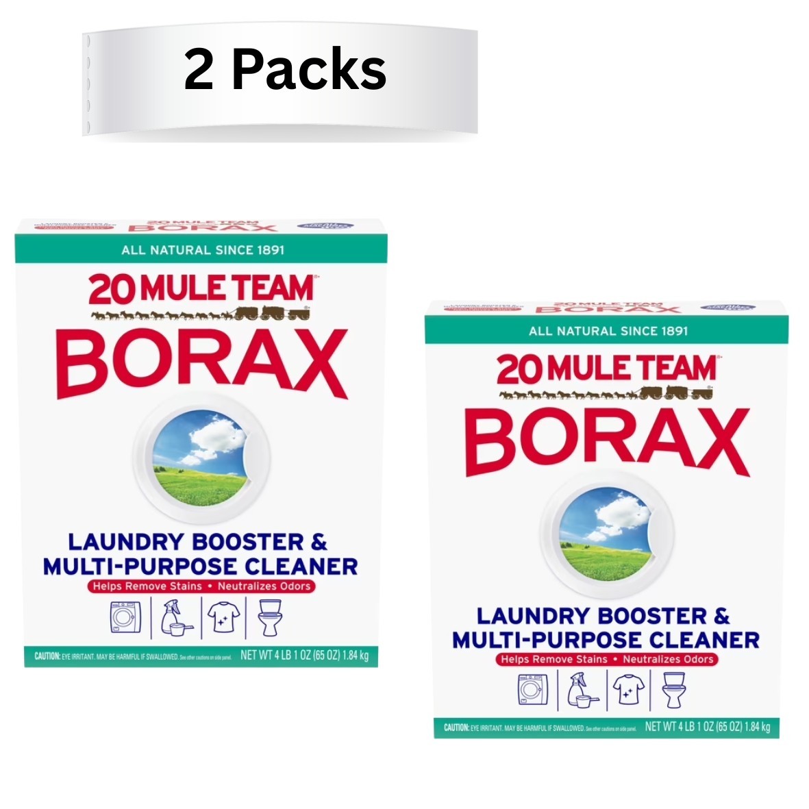 ( 2-Pack ) 20 Mule Team Detergent Booster - 65oz. gallery
