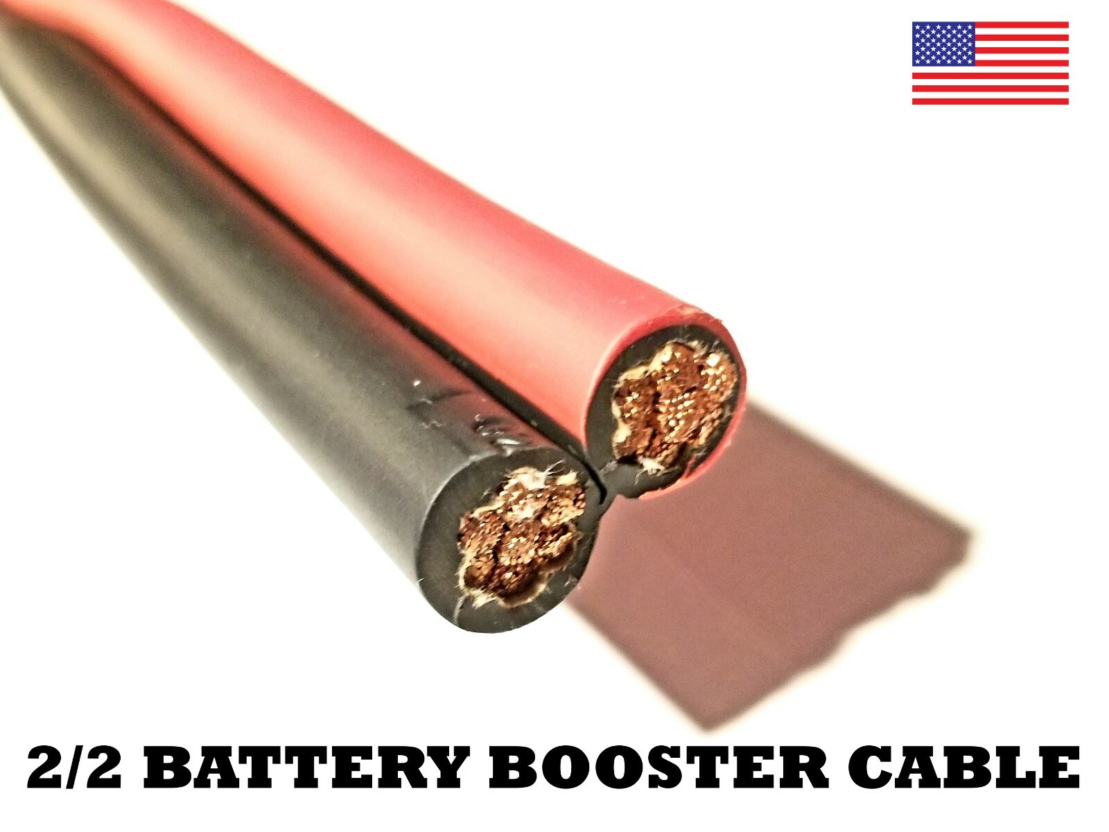 Battery Booster Jumper Cable Bonded Wires Flexible Copper 2, 4, 6 Gauge Duplex gallery