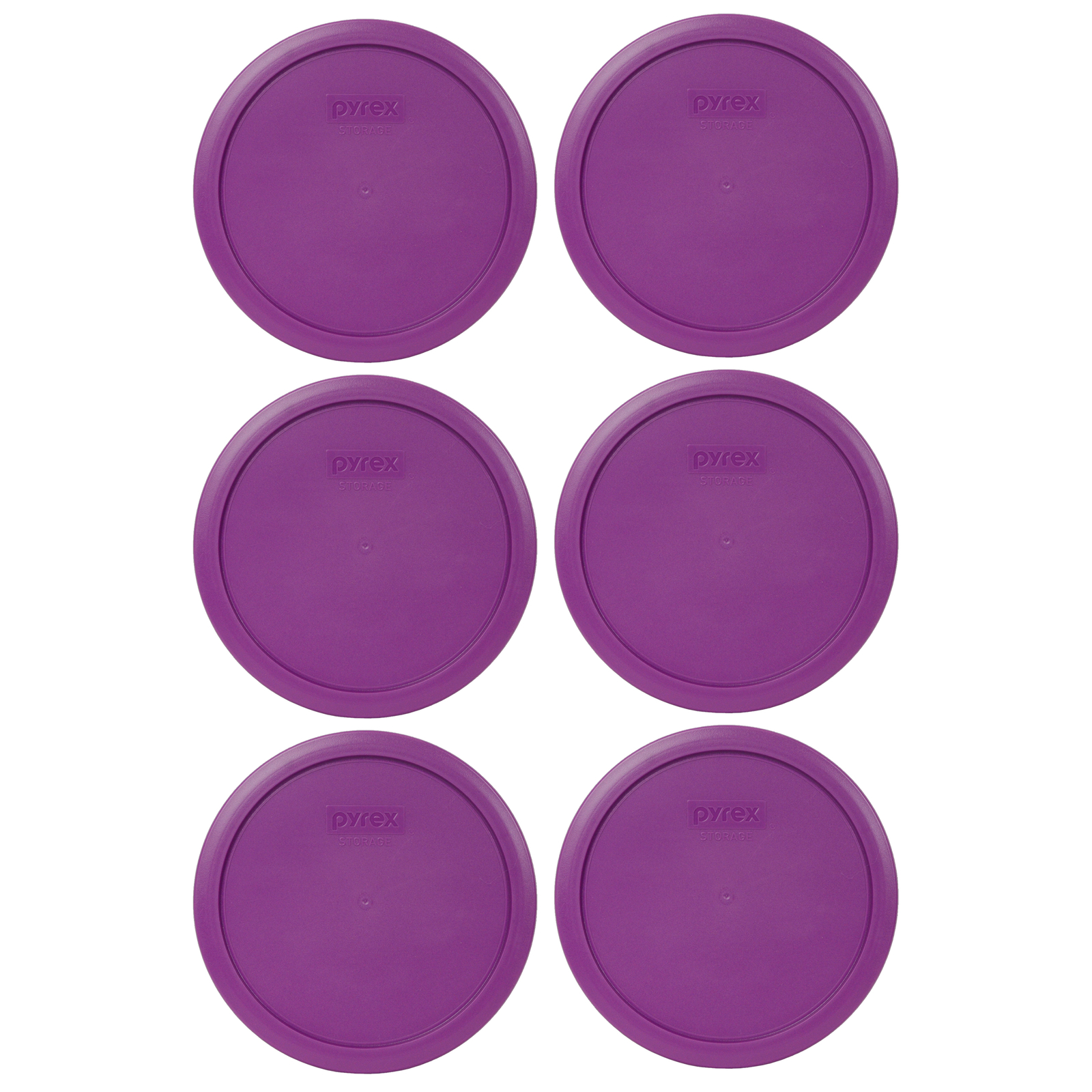 Pyrex 7402-PC Thistle Purple Round Plastic Replacement Lid Cover (6-Pack) gallery
